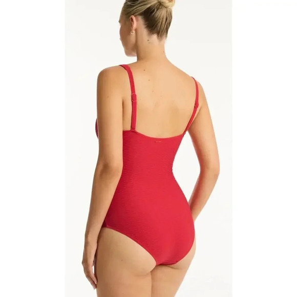 Sea Level NWT’s Honeycomb Cross Front One Piece. Size 6 - Picture 5 of 9